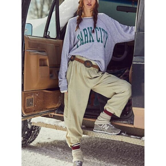 Free People Pants - Free People Preppy Poplin Pull On Pants / Birch NWT (S)